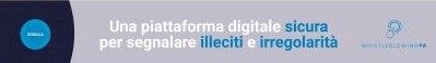 Banner link per accesso al servizio di whistleblowing. Clicca qui